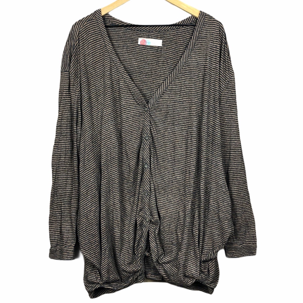 Free People Beach Oversized V-neck Long-sleeve